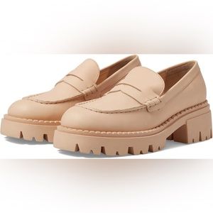 Free People Lyra Lug Sole Loafers - Cantaloupe